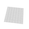 Modern White Square Panel Wall Decor With Geometric Arrangement On Concrete Wall 3d model
