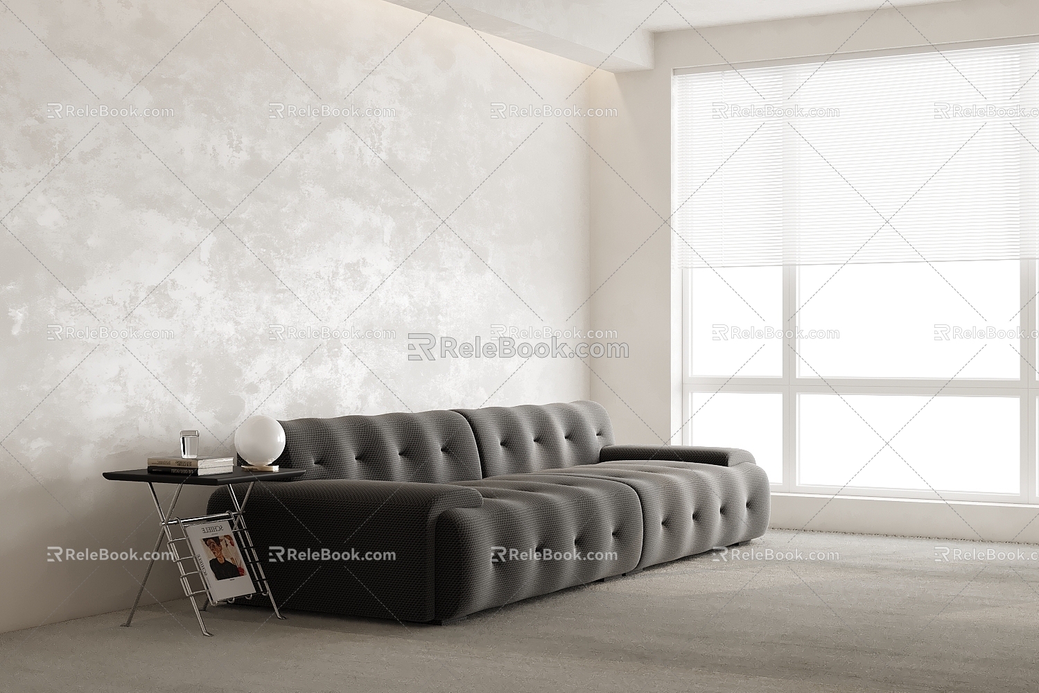 Black Multiplayer Sofa model