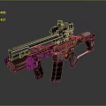 Modern Tactical Rifle With Scope And Black Metal Rail Design Features