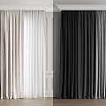 Various Curtain Styles in Neutral and Dark Tones for Contemporary Window Decor