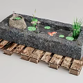 New Chinese style stone trough 3d model