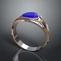 Stylish Gold Ring With Blue Gemstone Fashion Accessory Design For Daily Wear