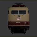 Vintage Electric Train With Cream And Maroon Color Streamlined Front And Windows