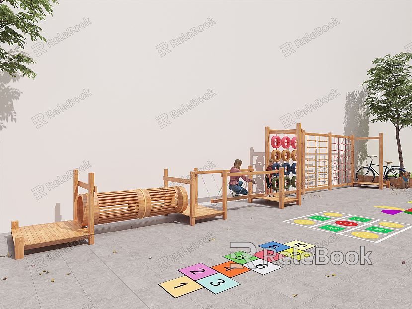 Modern Amusement Equipment Kindergarten Outdoor Bridge Climbing Equipment model