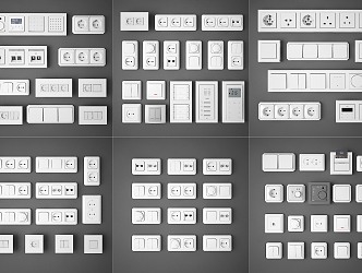 Modern Switch Socket 3d model