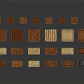 Various Styles Wooden Small Tables And Cabinets Arranged On Black Background