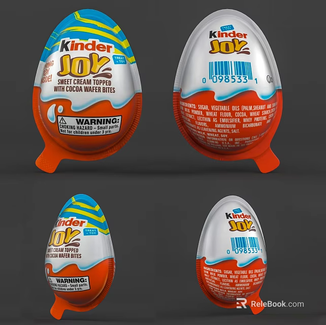 Kinder Joy Chocolate Eggs Various Packaging Displays 3d model