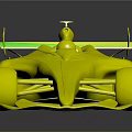 Red And White Race Car Model With Rear Wing And Cockpit Design