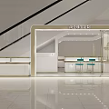 Modern Elegant Jewelry Store Interior Design With Custom Display Counters And Lighting 3d model