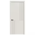Modern Light And Dark Colored Doors With Vertical Stripe Patterns And Black Handles 3d model