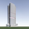 Modern Office Building Simple Super High-rise Office Building Commercial 3d model