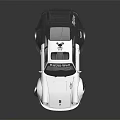 White Rauh-Welt Modified Sports Car With Large Rear Spoiler And Black Wheels