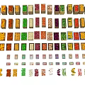 Assorted Dried Food Items in Colorful Packaged Containers and Loose Displays