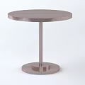 Modern Round Dining Table With Sleek Metal Base And Minimalist Design 3d model