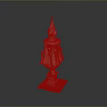 Classical Style Decorative Stone Furniture With Carved Details And Pointed Top Square Base