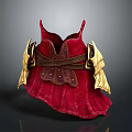 Red Decorative Vest With Gold Accent Details For Stylish Daily Wear