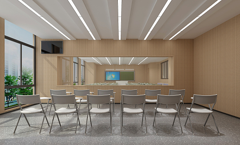 Modern Classroom Observation Classroom 3d model