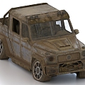 Abandoned car SUV car wreck Abandoned pickup truck 3d model