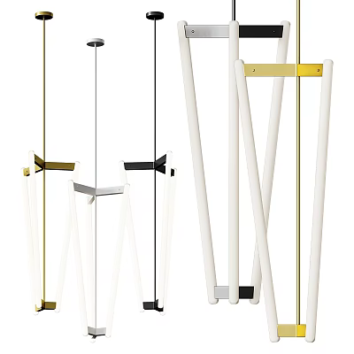modern chandelier tubular chandelier 3d model