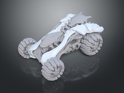 Modern all-terrain vehicle monster car has a locomotive toy car model