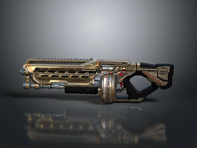 rifle semi-automatic rifle combat rifle battle rifle carbine war rifle attack rifle 3d model
