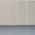 Four Light Colored Flush Doors With Geometric Patterns For Interior Design