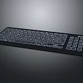 Anker Full Size Backlit Computer Keyboard In Black With White Keys And Numeric Keypad