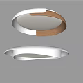 Modern Ceiling Lights Featuring Wooden Accent And Round Minimalist Design 3d model