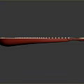 Traditional Red Pipa Musical Instrument With Wooden Body And Strings