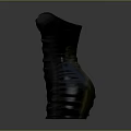 Stylish Black Dress With Shiny Pleated Fabric And Elegant Silhouette Design
