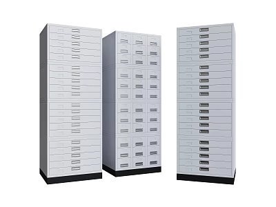 White Multi Drawer Medical Device Storage Cabinets For Organized Hospital Use 3d model
