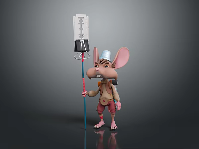 Mouse Wizard Mouse Warlock Cartoon Mouse Animation Mouse Animation Mouse Cartoon Character Cartoon Animal 3d model