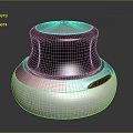 Sleek Metallic Device With Silver Top White Base And Smooth Reflective Surface Design