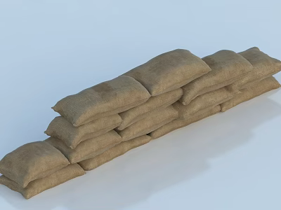 Stacked Hessian Sack Sports Equipment For Weight Training And Fitness Workouts 3d model