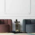 Modern Casual Sofa Combination Fabric Sofa 3d model