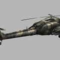 Helicopter Mi28NE Helicopter Attack Helicopter Gunship Low Face Number Low Model Simple Model Game Sub-era Film and Television Level Super Realism 3d model