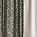 Elegant Curtains With Geometric Pattern And Dual Tone Design For Modern Home Decor