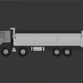 Modern Volkswagen Silver Black Dump Truck With Reflective Surface And Wheels