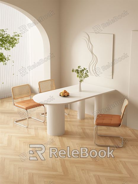 Modern Dining Table and Chair Combination model