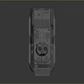 Armored Military Vehicle With Six Wheels Turret And Tactical Antenna Design