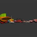 Colorful Assorted Fresh Fruits Display With Sliced Kiwi Orange Strawberry And Berries On Dark Surface