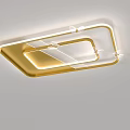 Modern Ceiling Light Square And Round Gold White Stylish Design With Warm Light