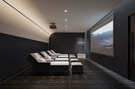 modern video room 3d model