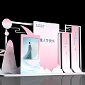 Science and technology area clock-in point photo area interactive area science and technology line photo area beautiful Chen door head science and technology sense area display background board trophy display booth dp point beautiful Chen table and chair  3d model