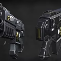 Divinus Liberator MkII Weapon With Gold Fleur De Lis Red Insignia Wing And Skull Symbols