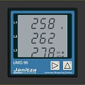 Janitza UMG 96 Digital Meter Display With Current And Energy Values
