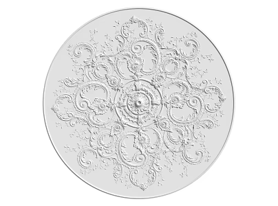 European-style lamp panel gypsum component carved 3d model