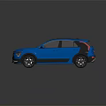 Stylish Blue SUV Car With Modern Black Roof Sleek Body And Alloy Wheels