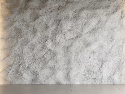 Modern Textured Background Wall With Natural Rough Surface And Light Hues 3d model