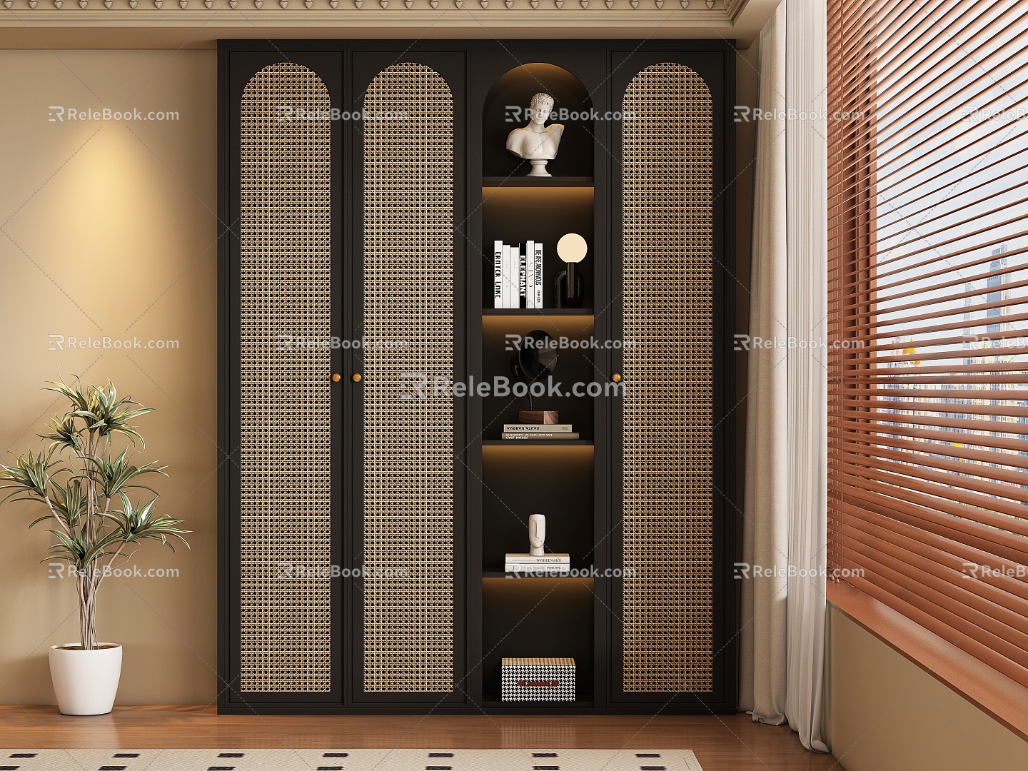 Middle style wardrobe 3d model